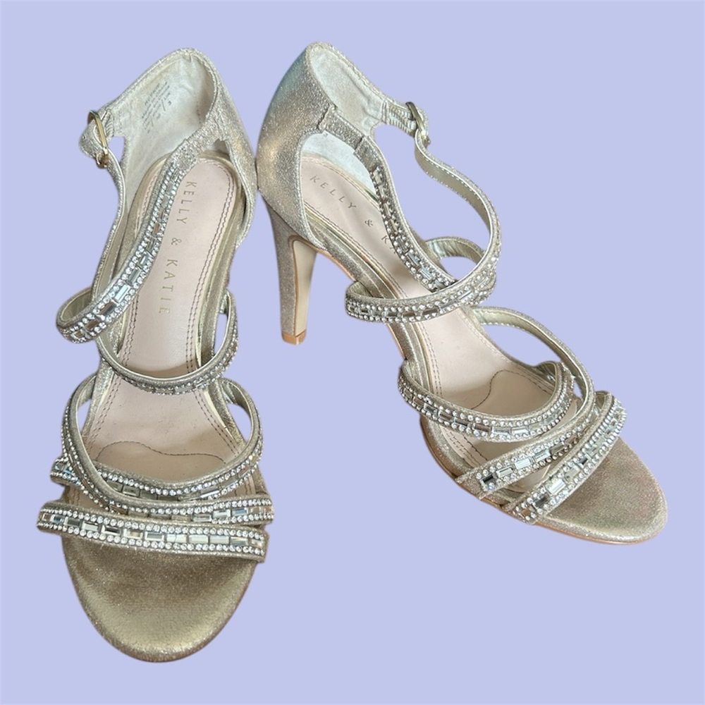 Kelly & Katie Gold Strappy Heels